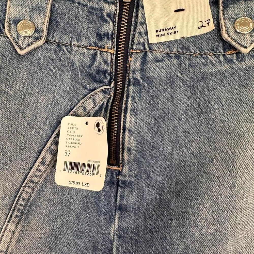 Free-people Women's Blue Skirt - Picture 3 of 3
